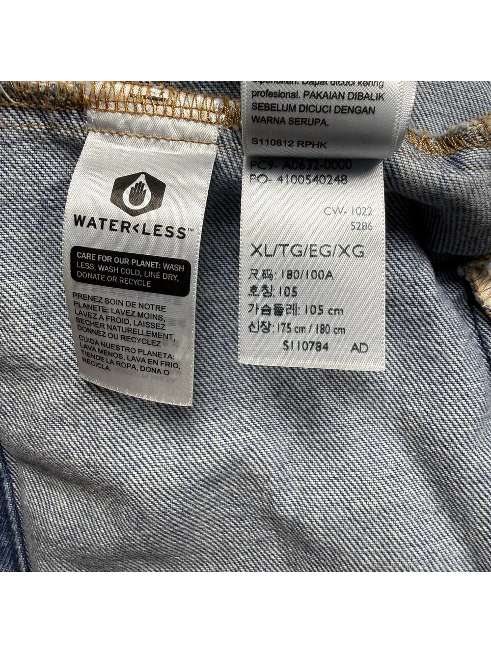 Levi’s Men’s XL Hybrid Denim Trucker Jacket Gray Hoodie Sweatshirt Sleeves